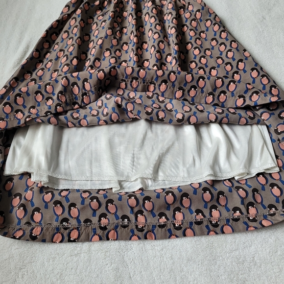 Bird print mini dress - sz xs - Picture 5 of 6